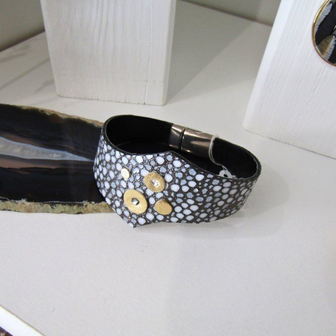 BRACELET DASHA GRIS POIS