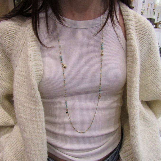 COLLIER MESSINE AMAZONITE