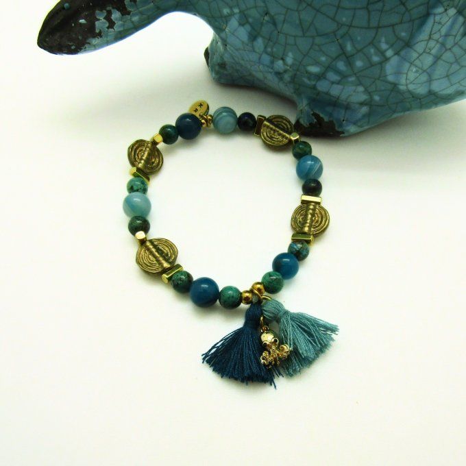 BRACELET LOUISA AZURITE  SEPIA