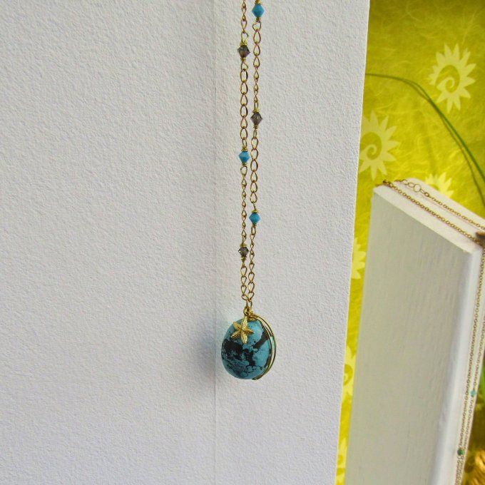 COLLIER HATHOR TURQUOISE