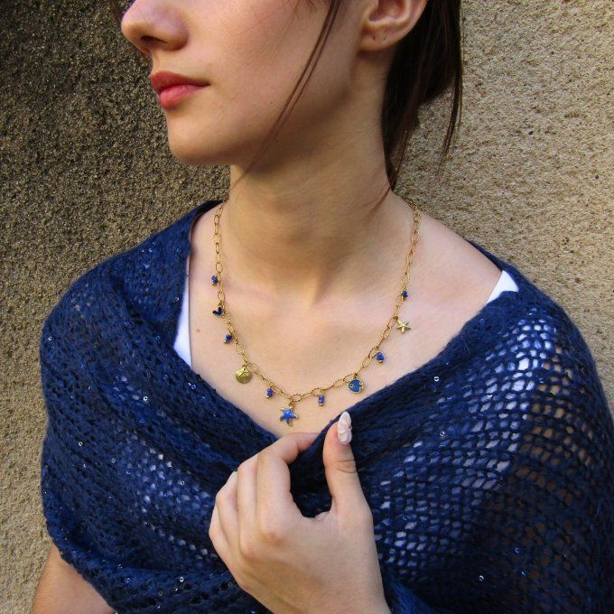 COLLIER FETICHE MARINA LAPIS