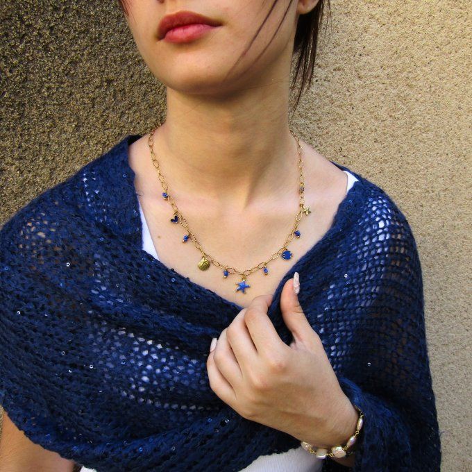 COLLIER FETICHE MARINA LAPIS