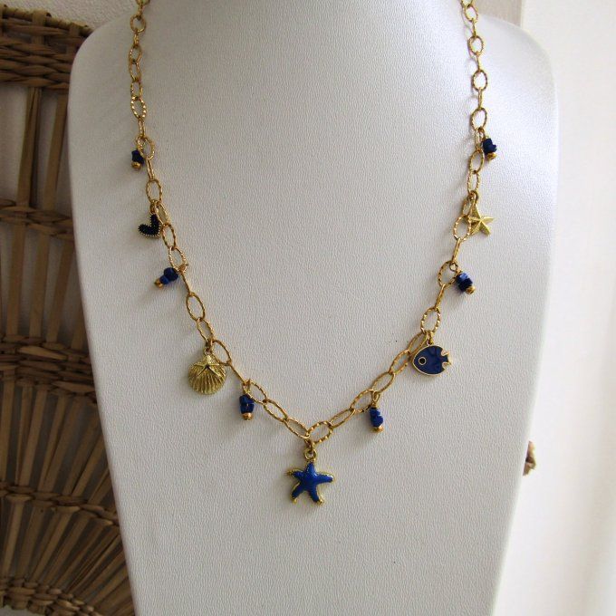 COLLIER FETICHE MARINA LAPIS