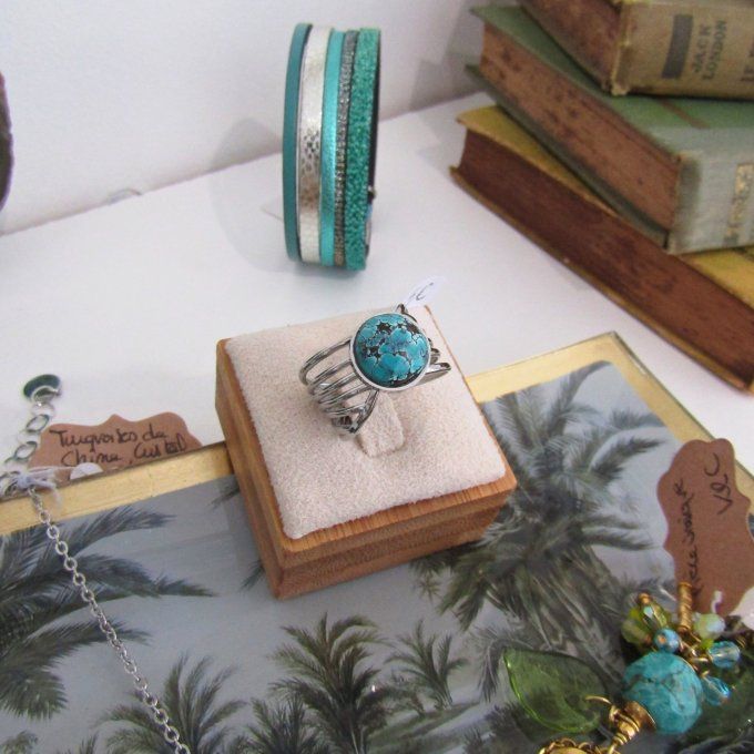 BAGUE BOW TURQUOISE