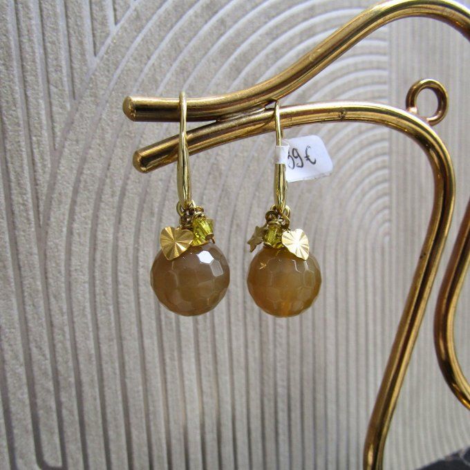 BOUCLES CASSY AGATE OCRE