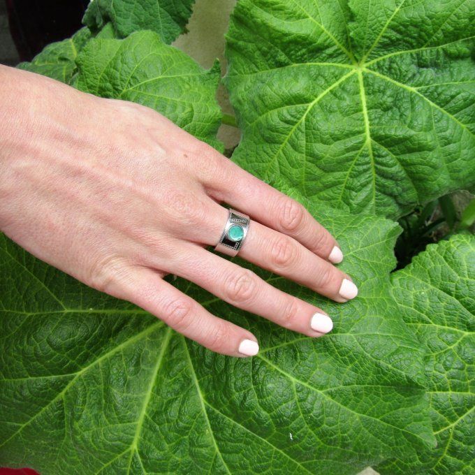 BAGUE LOVE AGATE VERTE