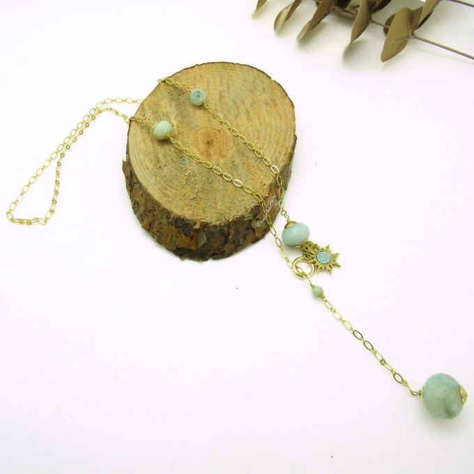 SAUTOIR COULISSANT AMAZONITE
