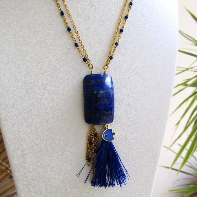 COLLIER LAPIS POISSON