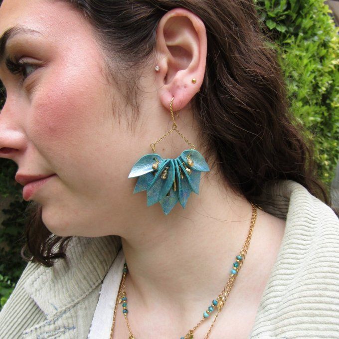 BOUCLES LILLY TURQUOISE