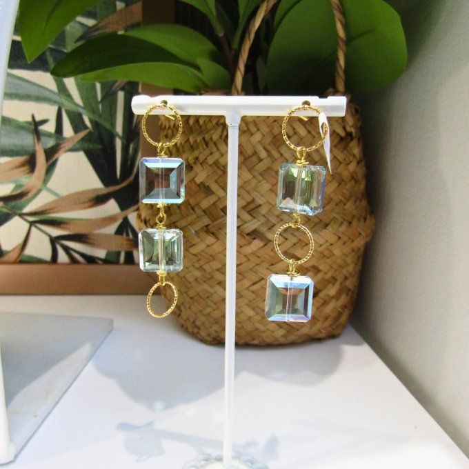 BOUCLES LIME DOUBLE VERT D'EAU