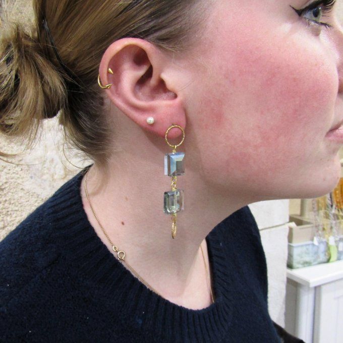 BOUCLES LIME DOUBLE VERT D'EAU
