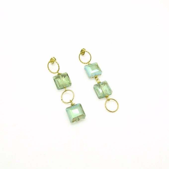 BOUCLES LIME DOUBLE VERT D'EAU