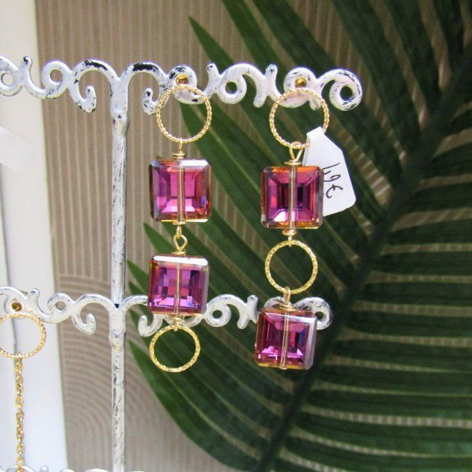BOUCLES LIME DOUBLE CHILI ROSE