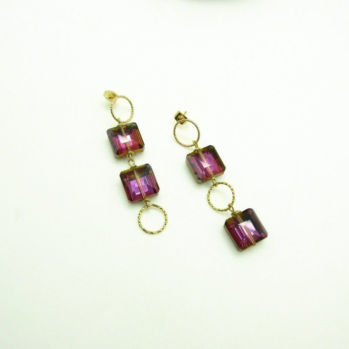 BOUCLES LIME DOUBLE CHILI ROSE