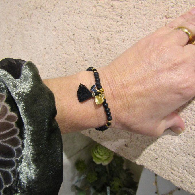 BRACELET COEUR SHUNGITE