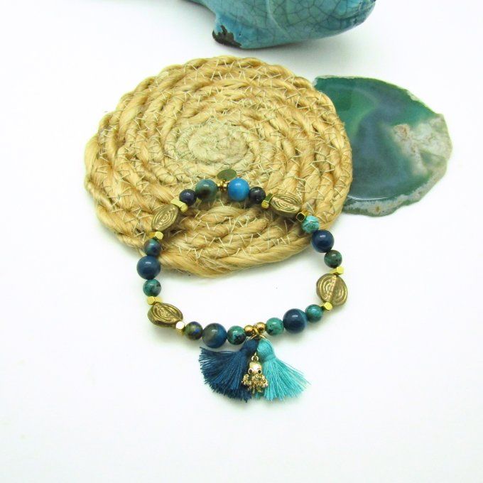 BRACELET LOUISA AZURITE  SEPIA