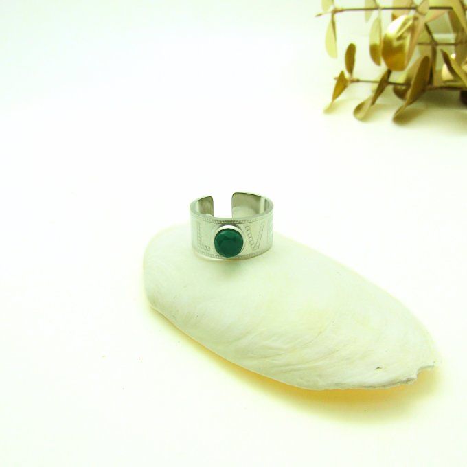 BAGUE LOVE AGATE VERTE