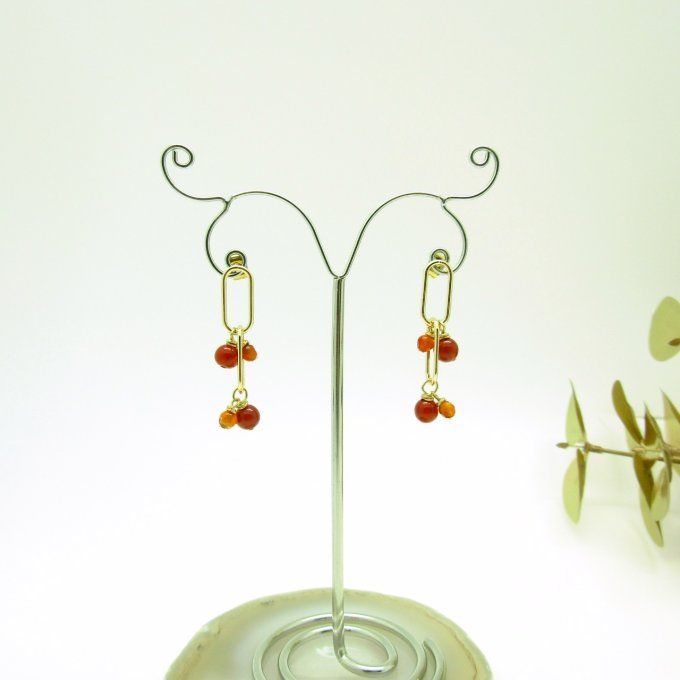 BOUCLES MAILLE CORNALINE