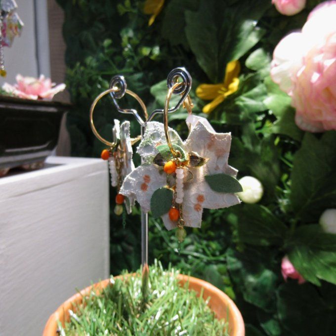 BOUCLES NIGELLE PASTEL ORANGE OR XL 