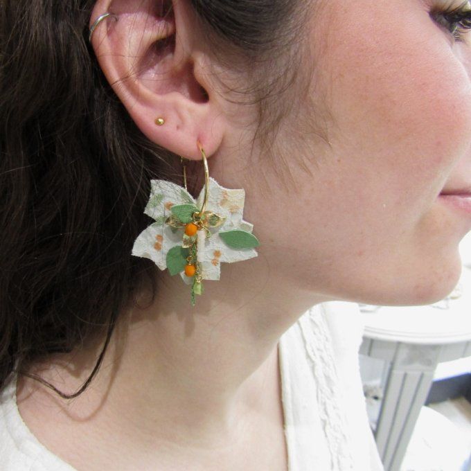 BOUCLES NIGELLE PASTEL ORANGE OR XL 
