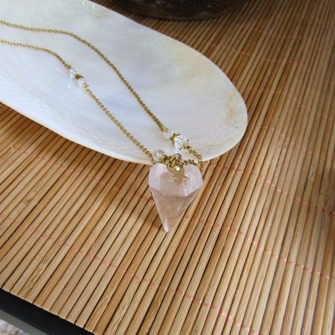 COLLIER PENDULE CRISTAL DE ROCHE