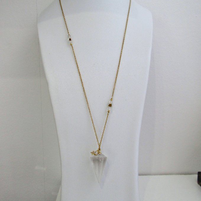 COLLIER PENDULE CRISTAL DE ROCHE