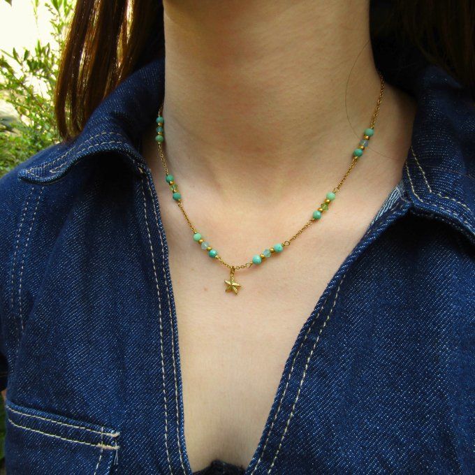 COLLIER PISTACHE