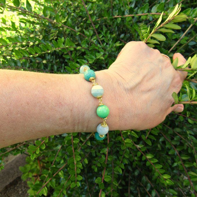 BRACELET PISTACHE CIEL