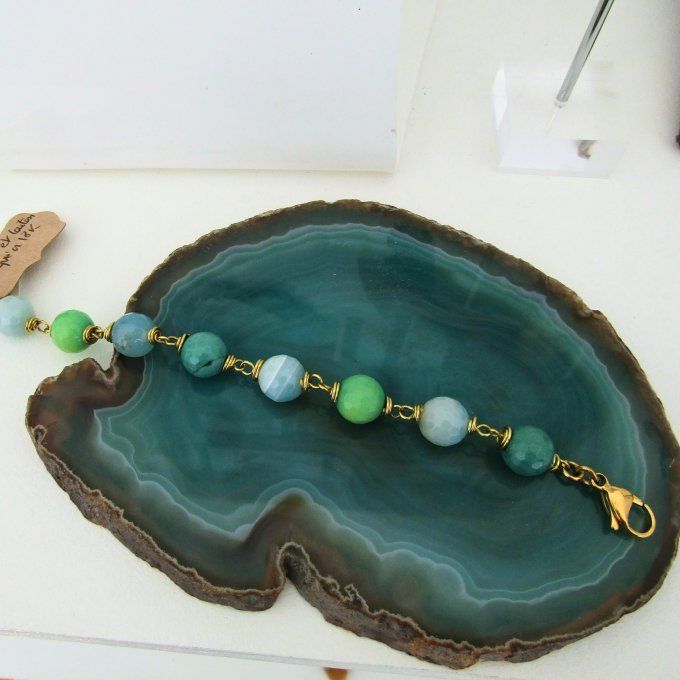 BRACELET PISTACHE CIEL