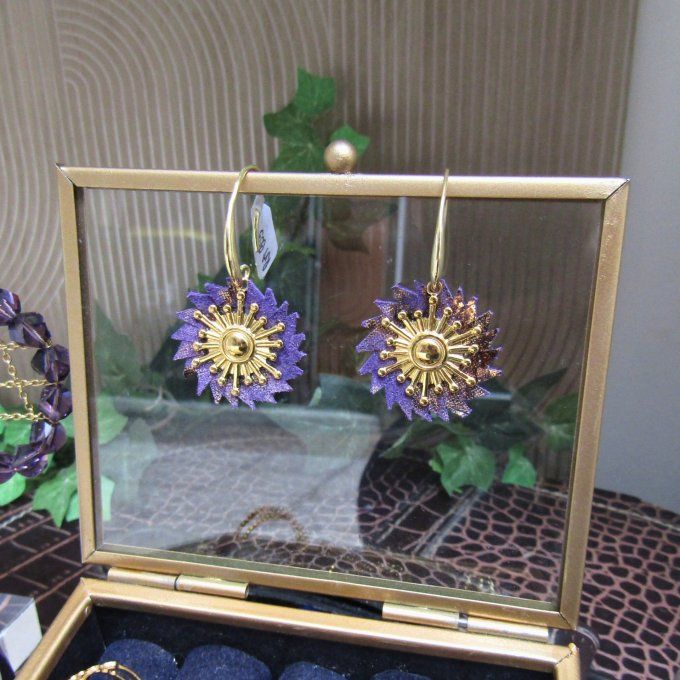 BOUCLES RA VIOLET OR