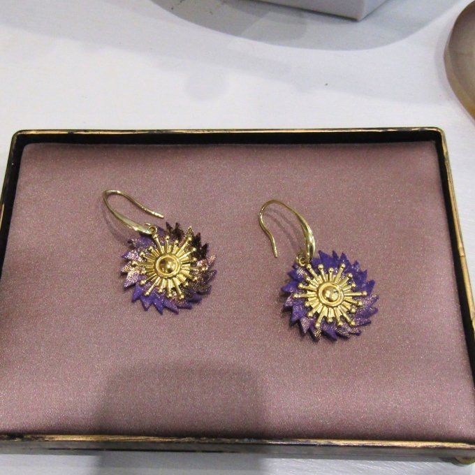BOUCLES RA VIOLET OR