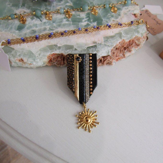 BROCHE RECOMPENSE NOIRE OR