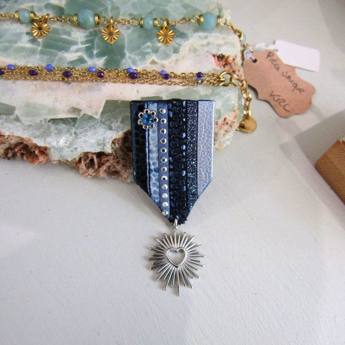 BROCHE RECOMPENSE BLEU ACIER