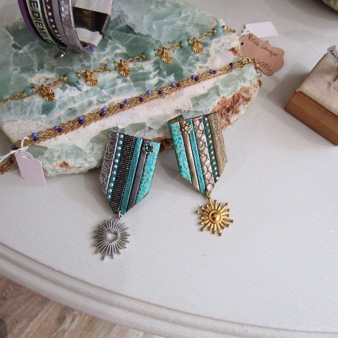 BROCHE RECOMPENSE TURQUOISE OR