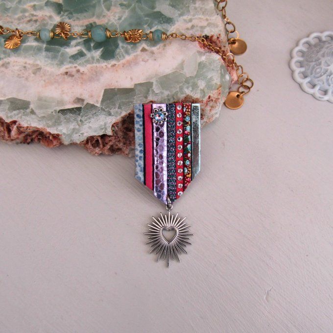 BROCHE RECOMPENSE CIEL ROSE