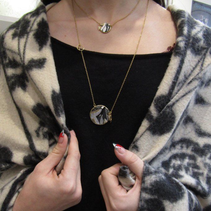 COLLIER SELENE FEUILLAGE COURT 