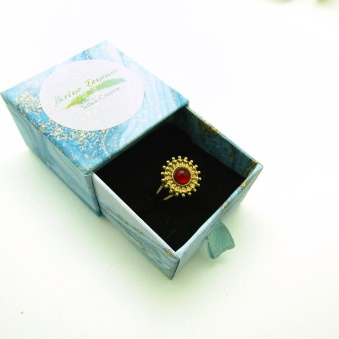 BAGUE SOLARE CORNALINE