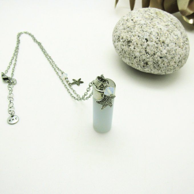 COLLIER TOTEM CALCEDOINE