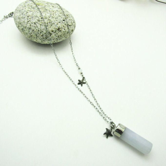 COLLIER TOTEM CALCEDOINE