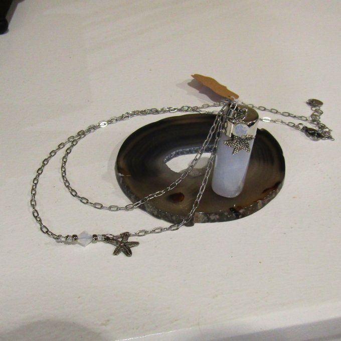 COLLIER TOTEM CALCEDOINE
