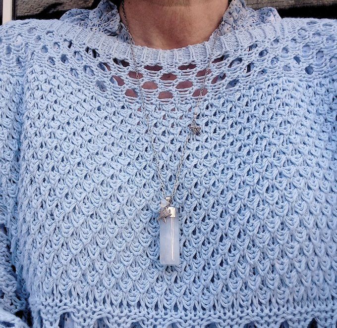COLLIER TOTEM CALCEDOINE