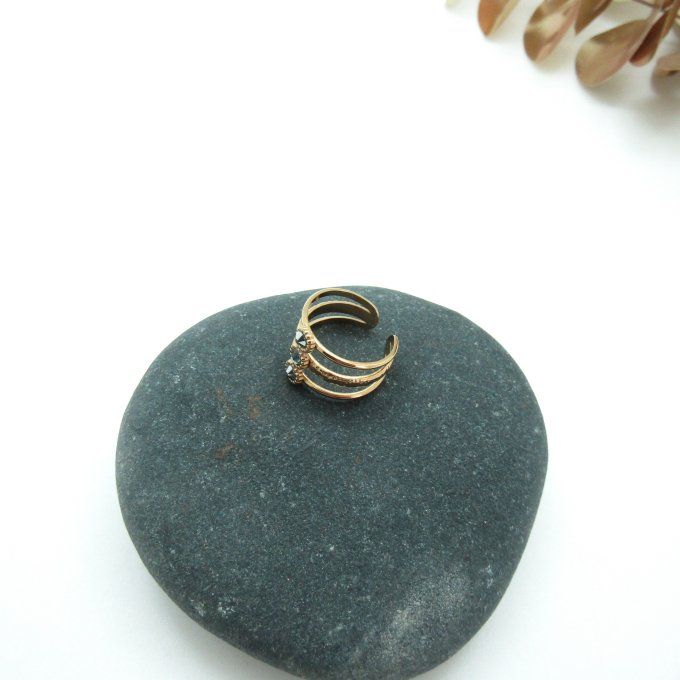 BAGUE TRINITE ROSE ROUGE
