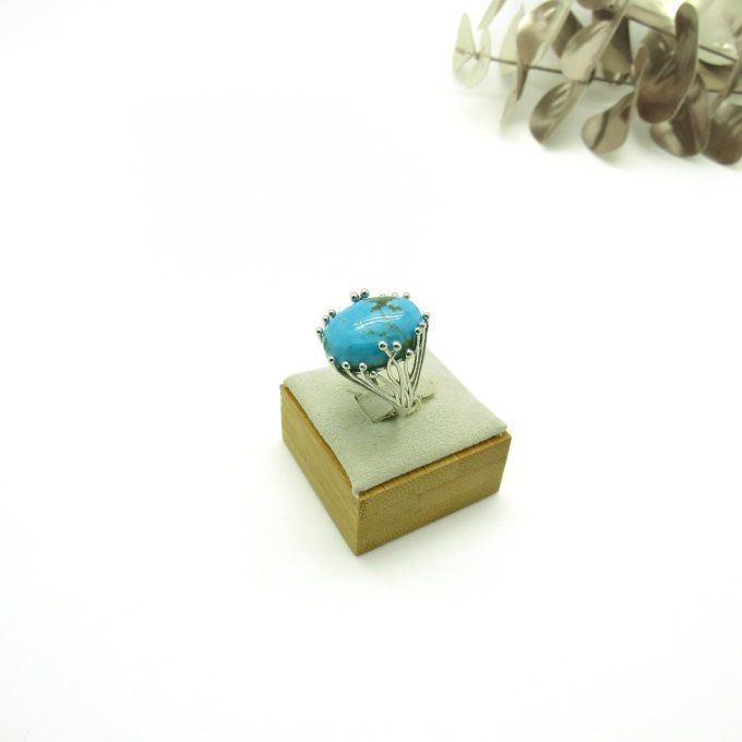 BAGUE PISTIL TURQUOISE