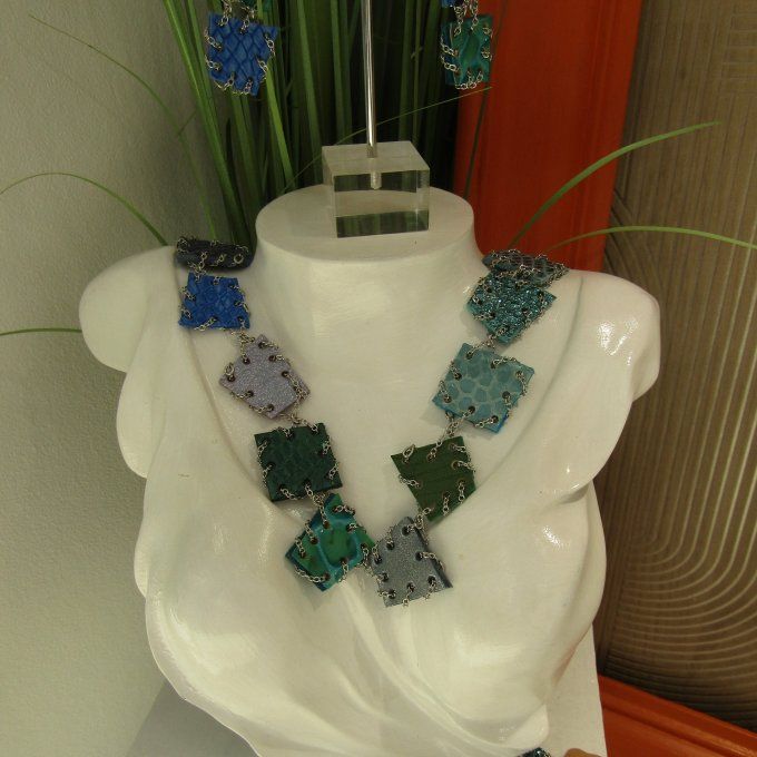 COLLIER HOLI BLEU VERT