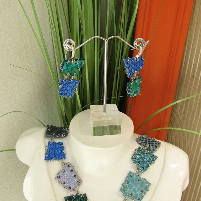 BOUCLES HOLI BLEU VERT
